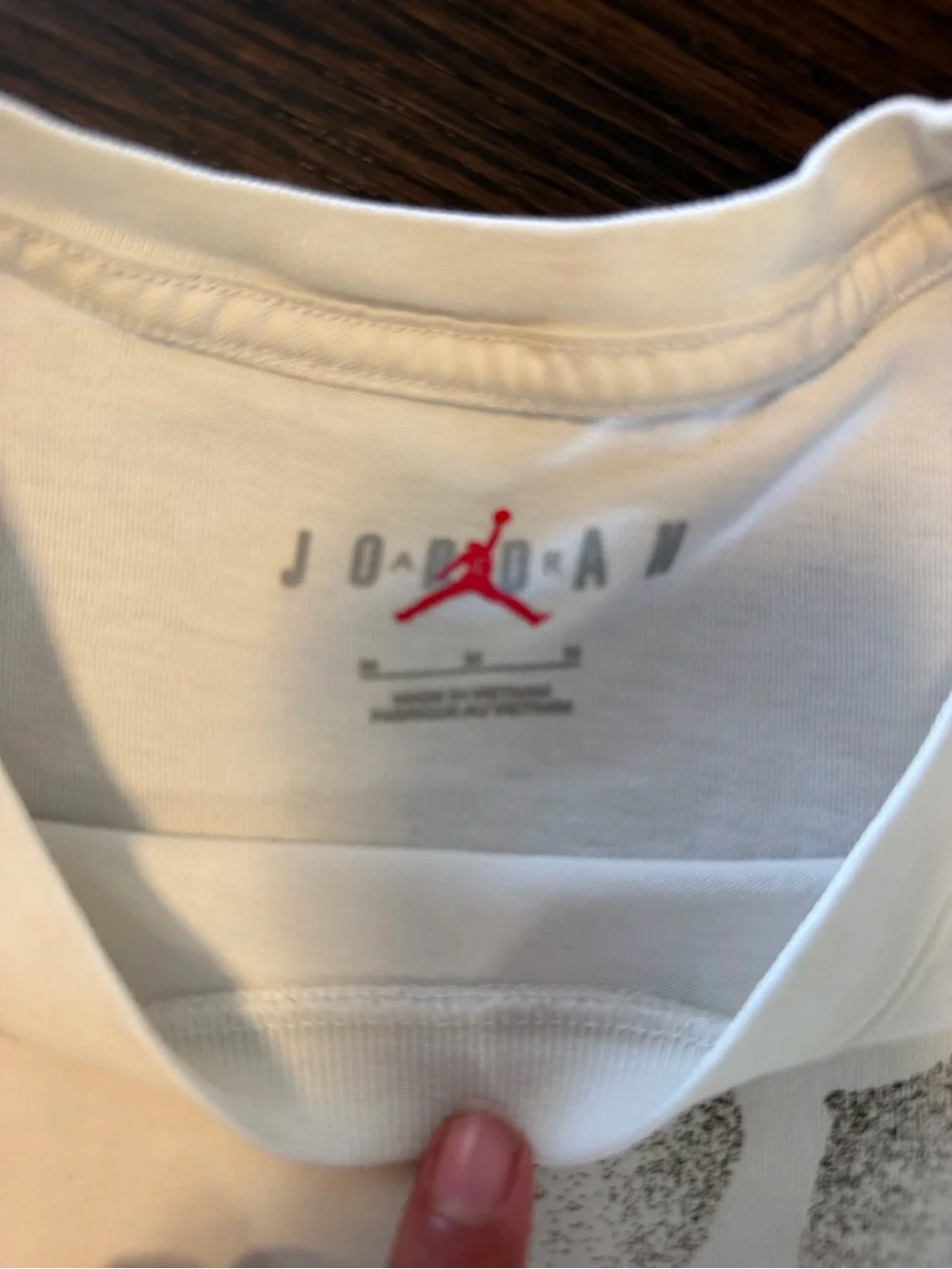 Jordan White Short Sleeve Tee with Black Jumpman & Multicolor Nike Logo (2 tees)